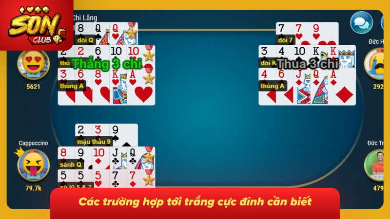 Màn hình thắng tới trắng của người chơi may mắn