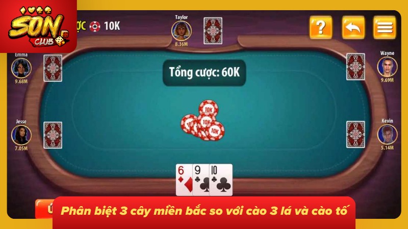 Đánh Bài 3 Cây Miền Bắc Sonclub Cùng Mẹo Thắng Đỉnh Cấp 3 Hệ thống đưa ra thông tin giữa bài 3 cây miền Bắc và bài cào miền Nam