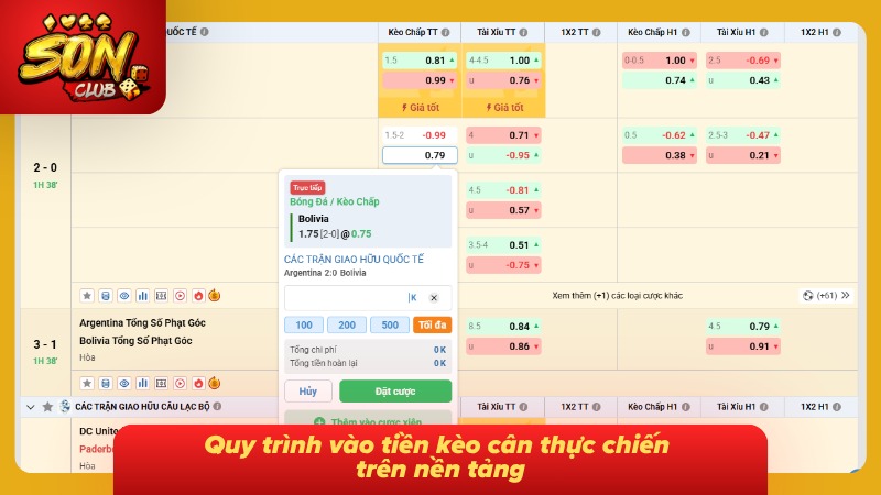 Hướng dẫn vào tiền kèo cân từ A đến Z 